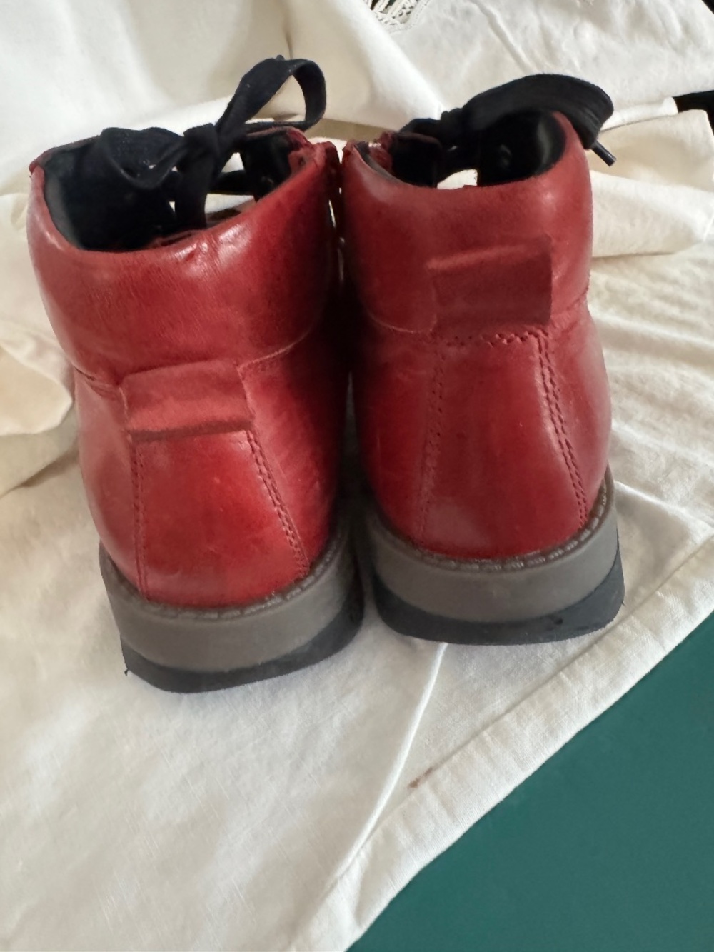 JOSE SEIBEL LINA 09 WOMEN'S HERITAGE RED LEATHER LACE-UP ANKLE BOOT - SIZE 40 - Picture 6 of 6